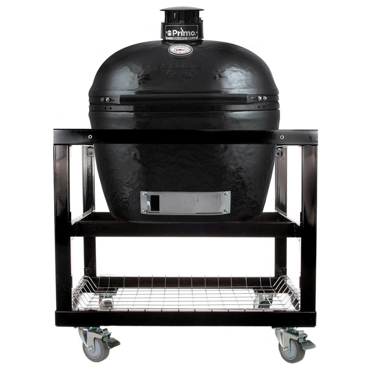 Primo Oval XL 400 Ceramic Kamado Grill On Cart With Stainless Steel Grates - PGCXLH (2021) - Image 1