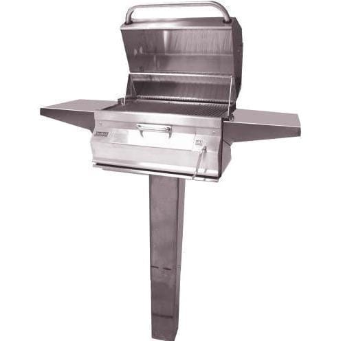 Fire Magic Legacy 24-Inch Smoker Charcoal Grill On In-Ground Post - 22-SC01C-G6 - Image 1