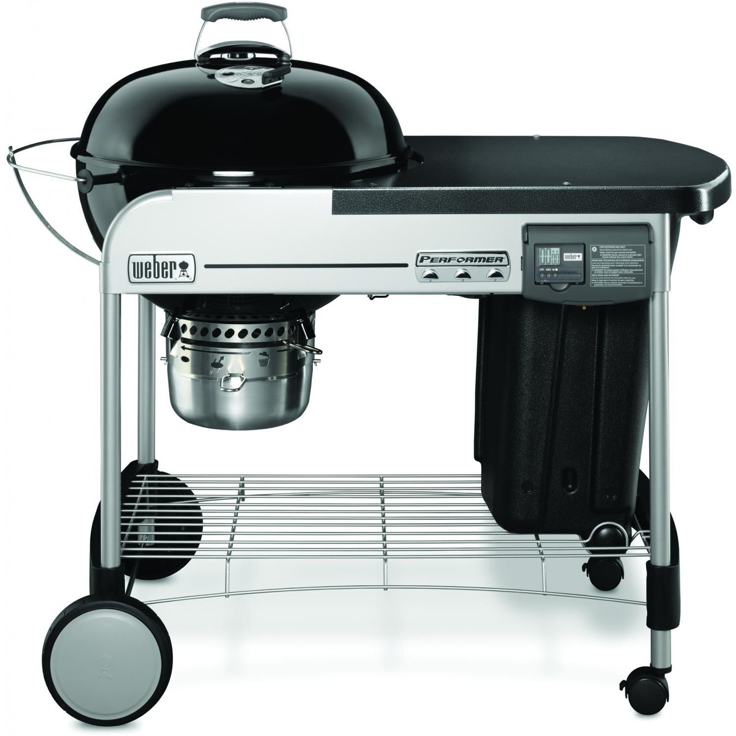Weber Performer Deluxe 22-Inch Freestanding Charcoal Grill w/ Touch-N-Go Ignition - Black - 15501001 - Image 1