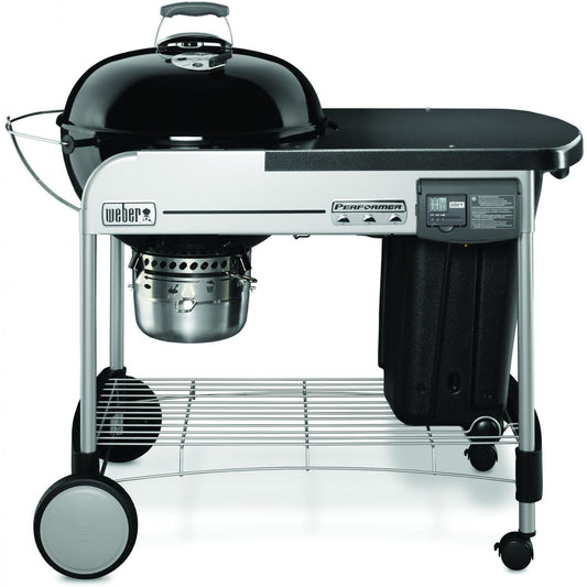 Weber Performer Deluxe 22-Inch Freestanding Charcoal Grill w/ Touch-N-Go Ignition - Black - 15501001 - Image 1
