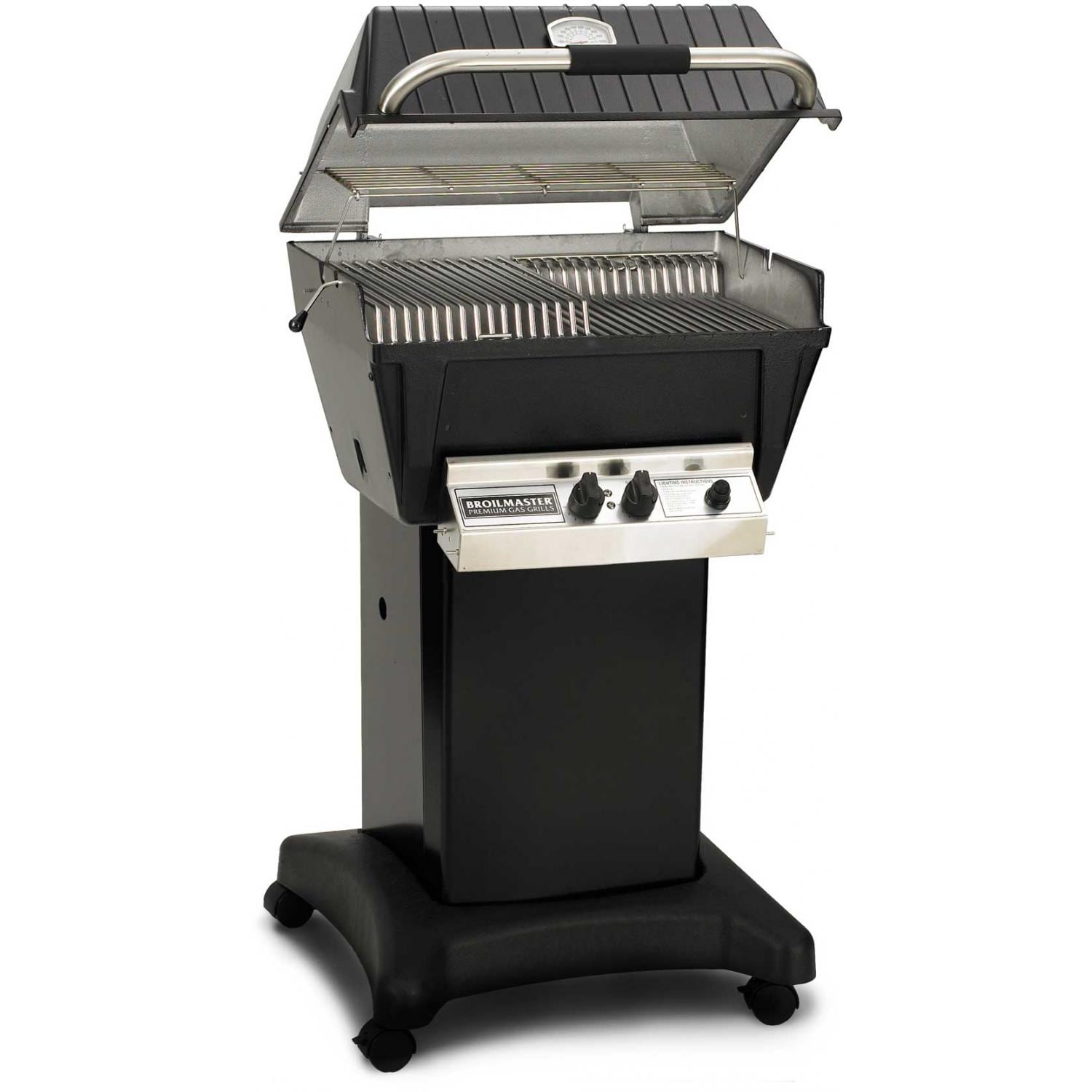 Broilmaster P4-XFN Premium Natural Gas Grill On Black Cart - Image 1