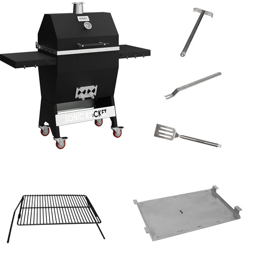 Rocket Outdoors Medium Sonic Rocket Kamado Grill & Accessories Bundle - MDSONIC-BDL - Image 1