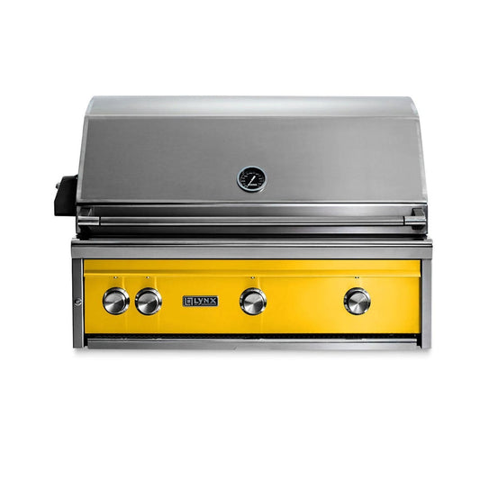 Lynx Professional 36 Inch Built-In All Infrared Trident Natural Gas Grill w/ Rotisserie in California Poppy - L36ATR-CANG - Image 1