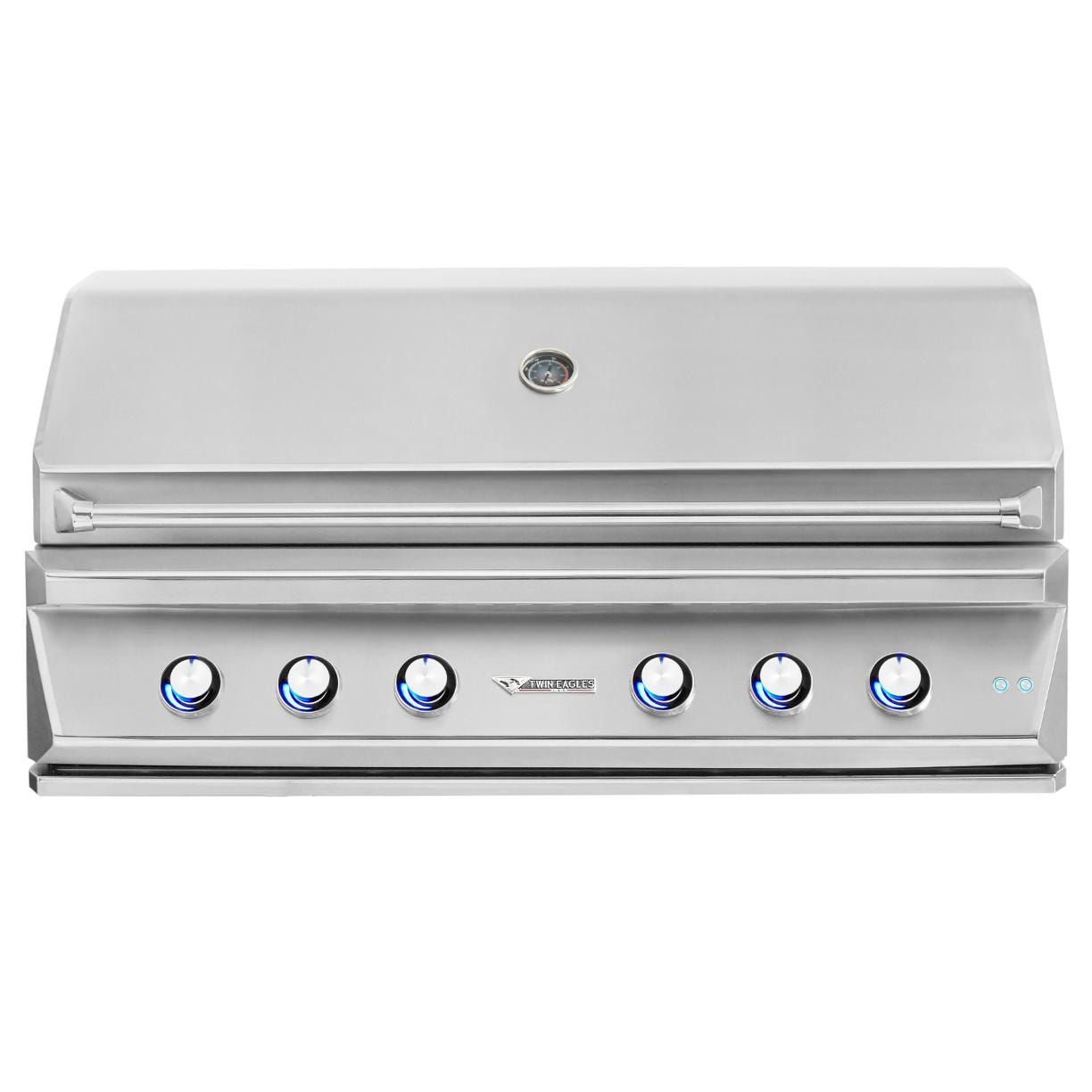 Twin Eagles 54-Inch 4-Burner Built-In Natural Gas Grill with Sear Zone & Two Infrared Rotisserie Burners - TEBQ54RS-CN - Image 1
