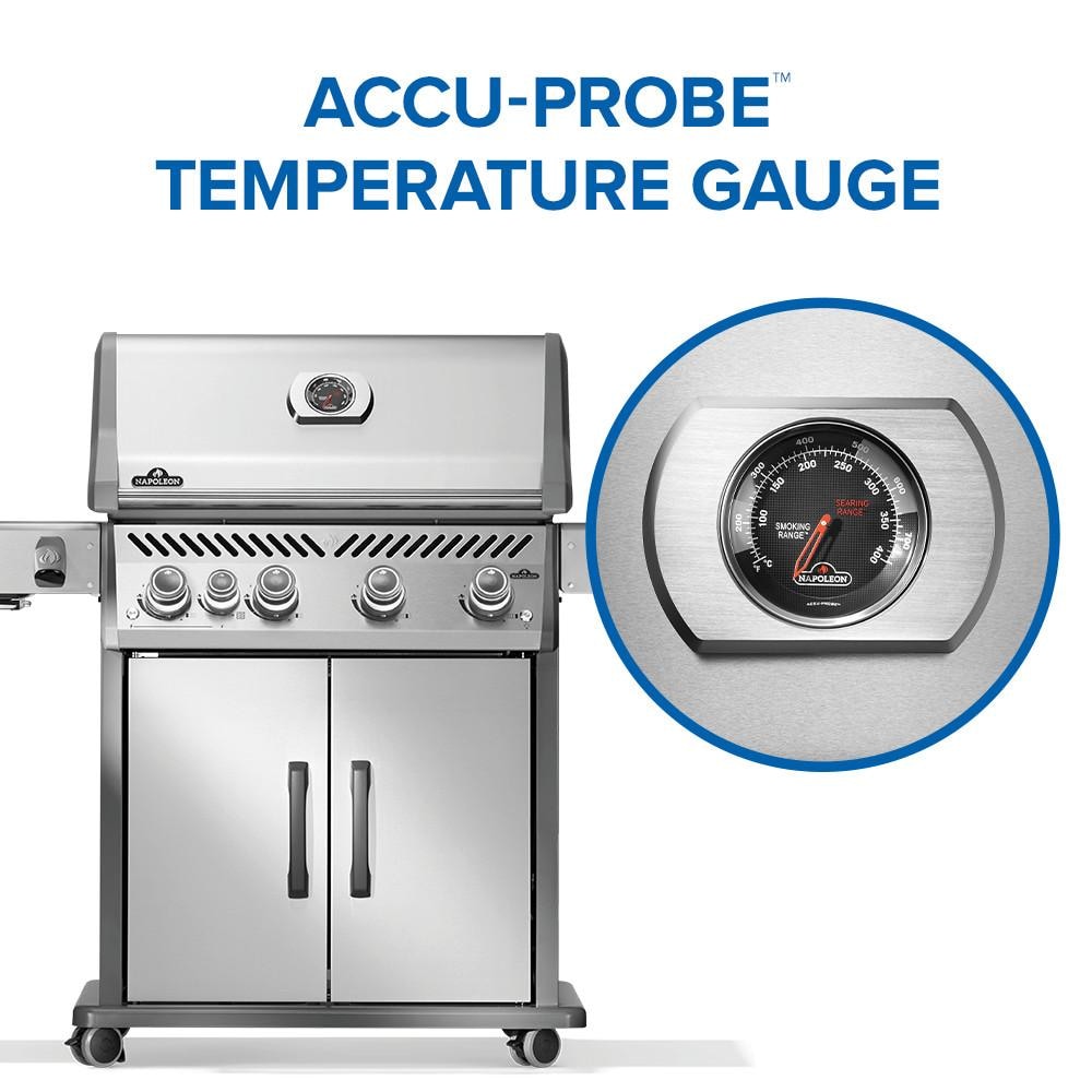 Napoleon Rogue PRO 525 4-Burner Propane Grill w/ Side Burner - RP525SIBPSS-2 - Image 7