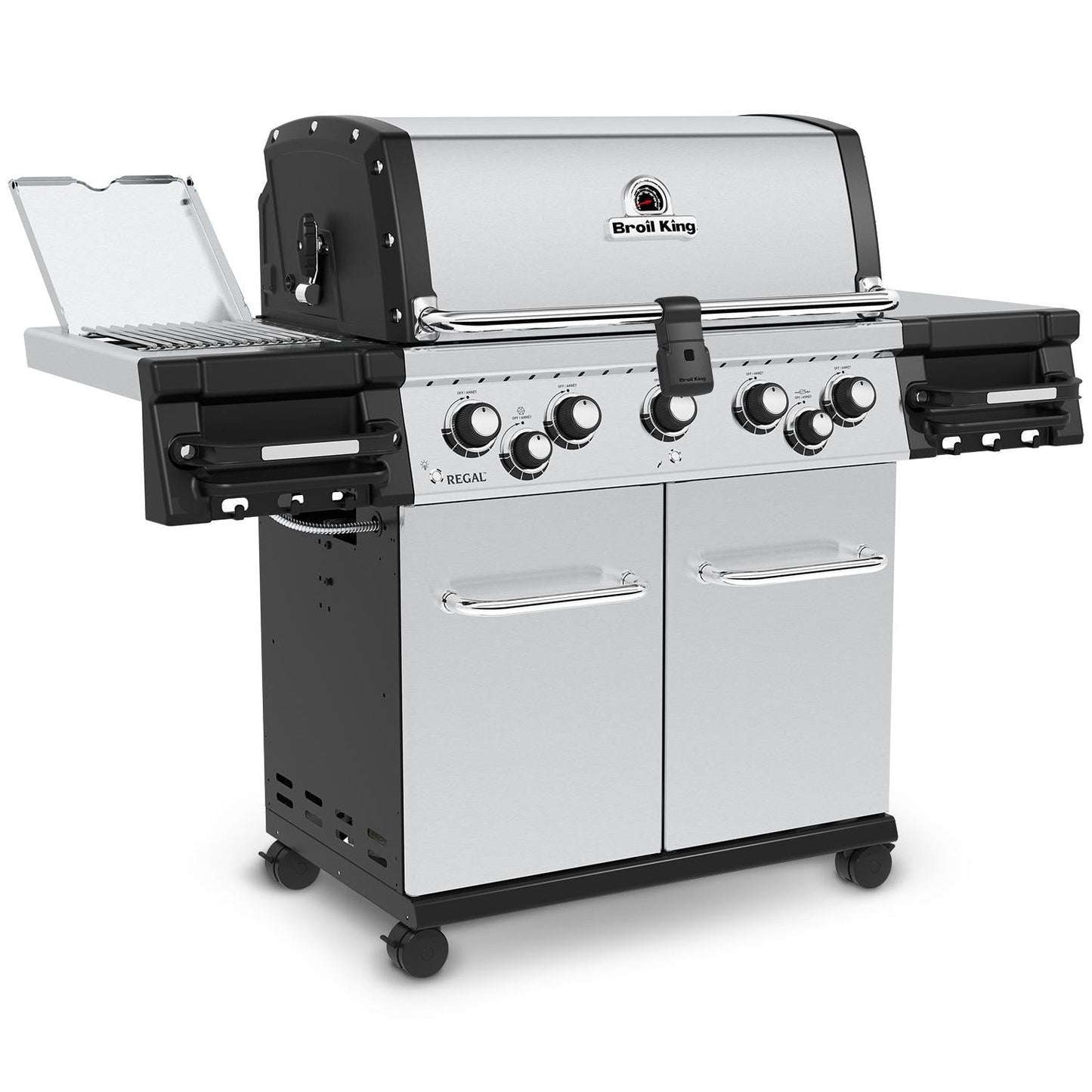 Broil King Regal S 590 PRO IR 5-Burner Natural Gas Grill With Rotisserie & Infrared Side Burner - Stainless Steel - 958947 - Image 5