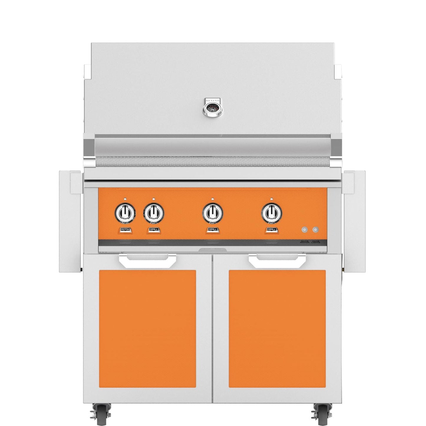 Hestan 36-Inch Propane Gas Grill W/ Rotisserie On Double Door Tower Cart - Citra - GABR36-LP-OR - Image 1