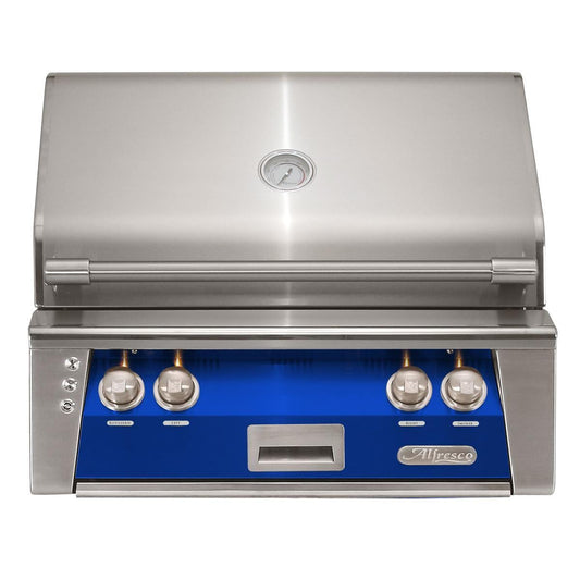 Alfresco ALXE 30-Inch Built-In Propane Grill With Rotisserie in Ultramarine Blue - ALXE-30-LP-S5002 - Image 1