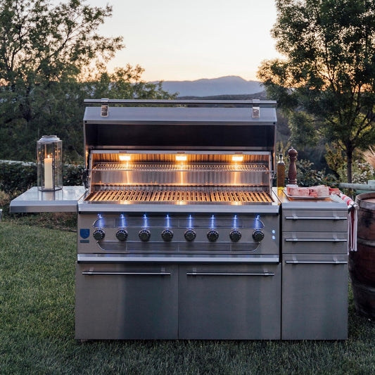 American Made Grills Muscle 54-Inch Freestanding Hybrid Grill - Natural Gas - MUSFS54-NG - Image 1