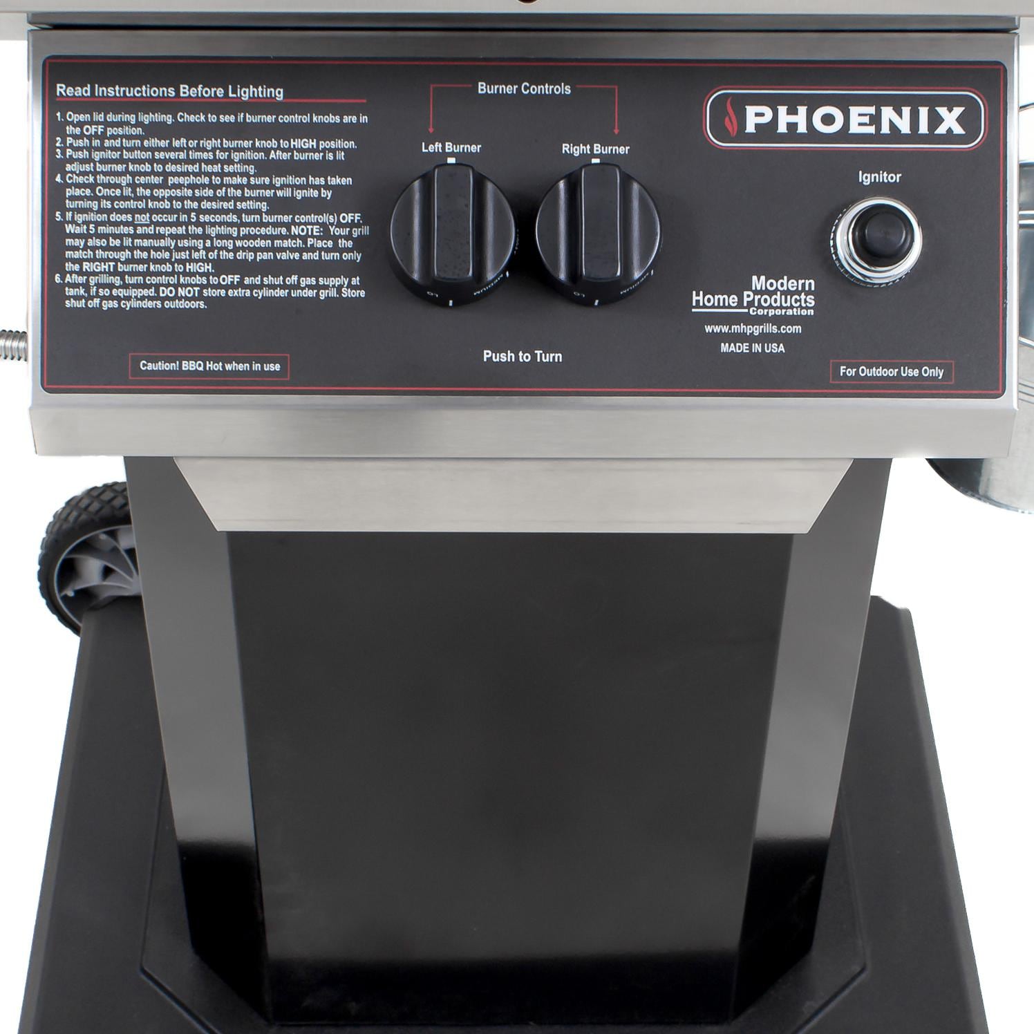 Phoenix SDSSOCP Stainless Steel Propane Gas Grill Head On Stainless Steel Pedestal Cart With Aluminum Base - Image 5