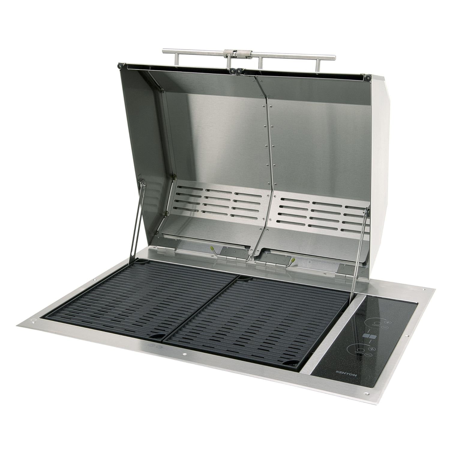 Kenyon Texan Two Zone Split Lid Built-In 240V Electric Grill W/ Lite Touch Control & No Mounting Holes - B70405WH - Image 5
