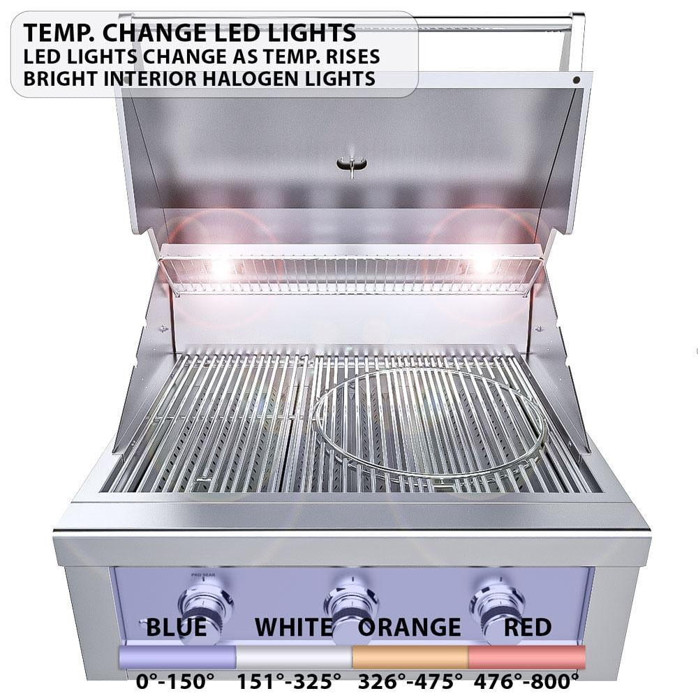 Sunstone Ruby 30-in 3-Burner Built-In Natural Gas Grill - Ruby3B-NG - Image 8