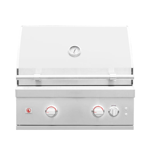 Summerset Quest 30-in 2 Burner Built-In Natural Gas Grill w/ Rear Infrared Burner, Rotisserie Kit, & Drop-In Griddle Plate - QST30-NG - Image 1