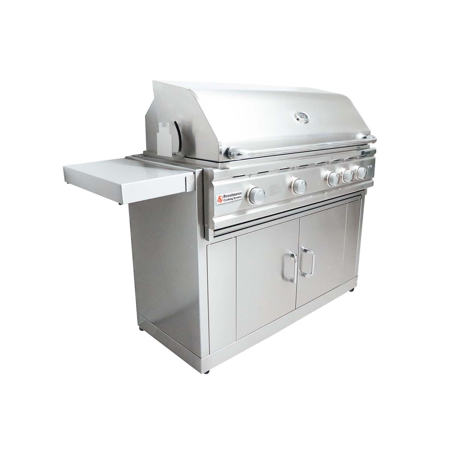 RCS Cutlass Pro 42 Inch Natural Gas Grill w/ Ceramic Briquette Tray Flame Tamers - RON42BCK - Image 4