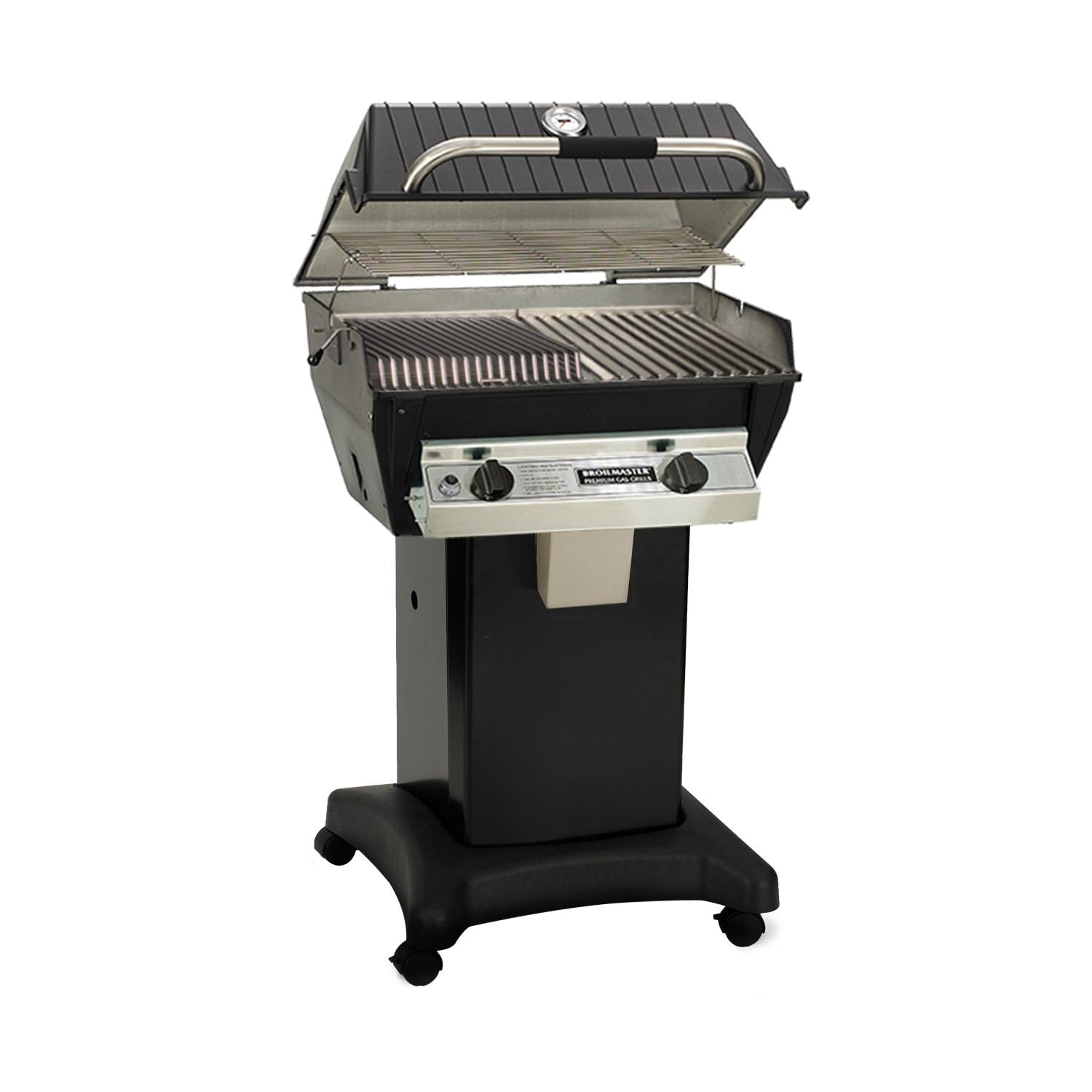 Broilmaster R3BN Infrared Combination Natural Gas Grill On Black Cart - Image 1