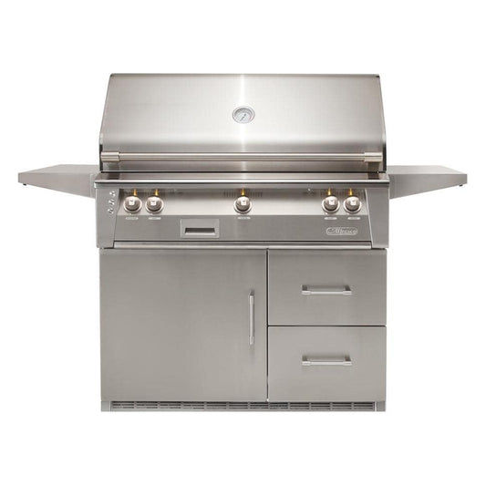 Alfresco ALXE 42-Inch Freestanding Propane Grill On Refrigerated Cart With Rotisserie in Signal Gray - ALXE-42RFG-LP-S7004 - Image 1