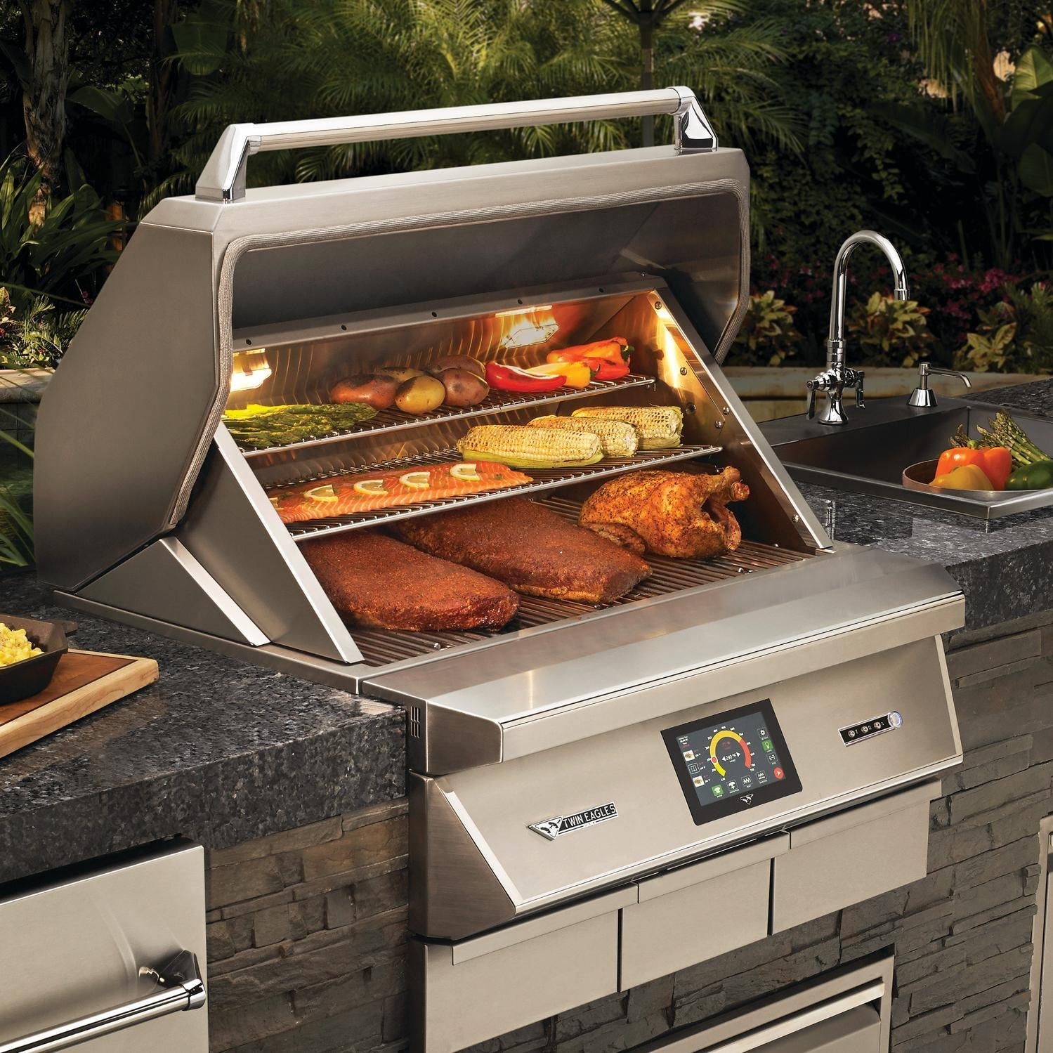 Twin Eagles Wi-Fi Controlled 36-Inch Built-In Stainless Steel Pellet Grill and Smoker with Rotisserie - TEPG36R - Image 2