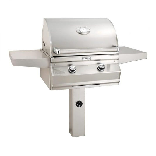 Fire Magic Choice Multi-User CM430S 24-Inch Natural Gas Grill With Analog Thermometer On In-Ground Post - CM430S-RT1N-G6 - Image 1