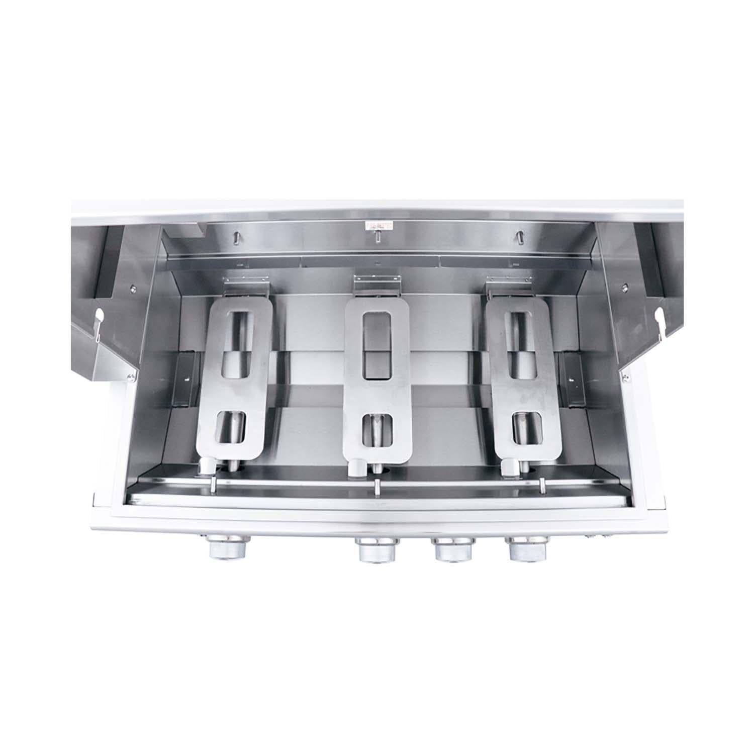 RCS Cutlass Pro 30 Inch Built-In Natural Gas Grill w/ Ceramic Briquette Tray Flame Tamers - RON30B - Image 3