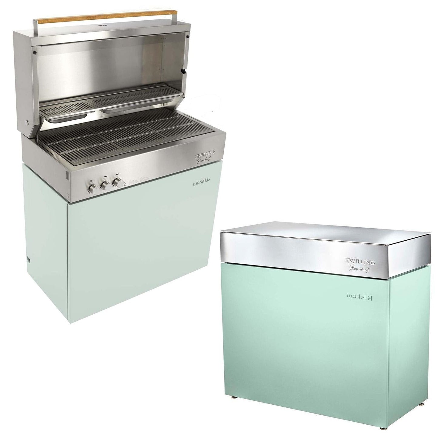 Flammkraft Model D Freestanding Grill & Model M Prep Center Module - Pool - 1029544 - Image 1