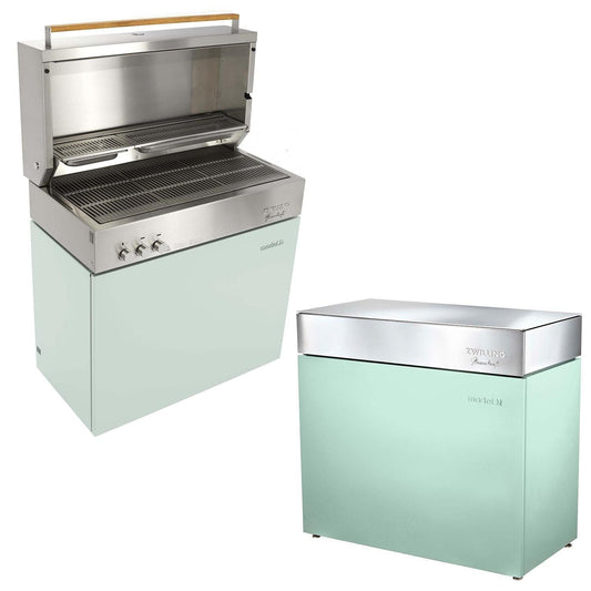 Flammkraft Model D Freestanding Grill & Model M Prep Center Module - Pool - 1029544 - Image 1