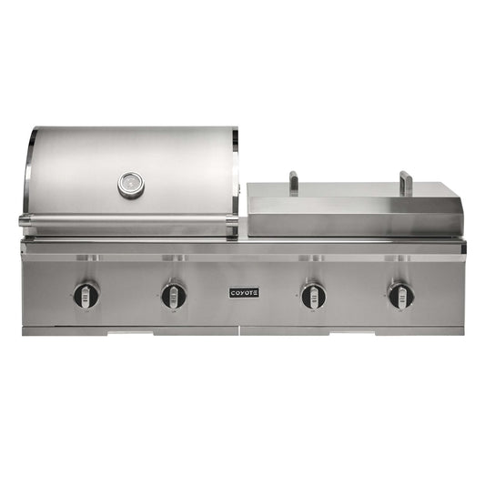 Coyote 50-in Built-In Natural Gas Grill / Flat Top Combo - C3CO50NG - Image 1