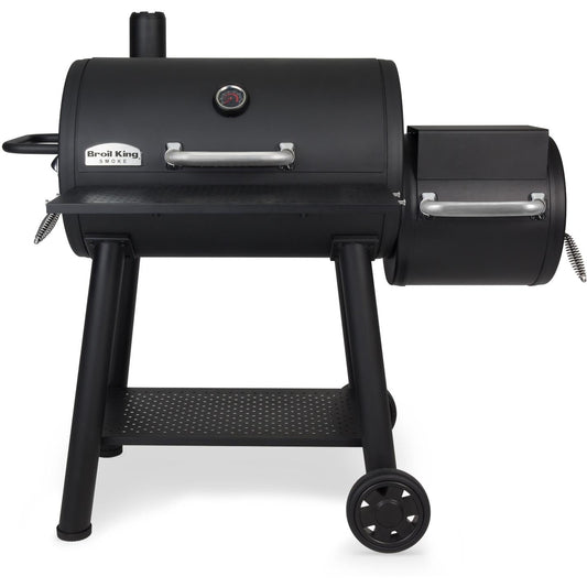 Broil King Smoke XL 32-Inch Offset Charcoal Smoker - Black - Image 1