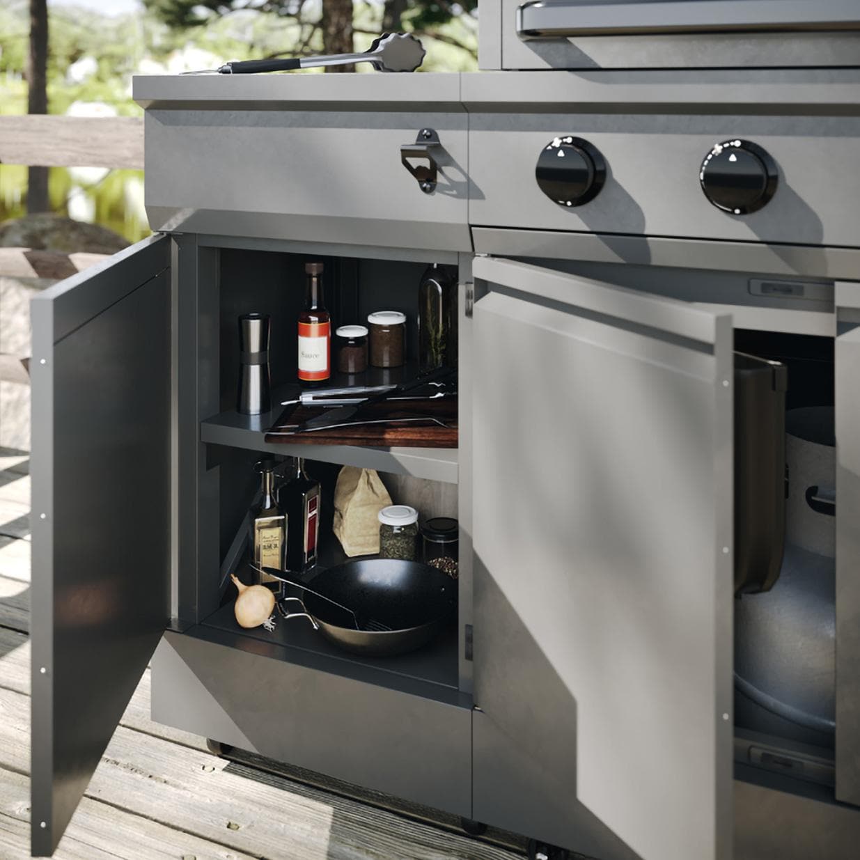 TYTUS Fresno Series 5-Burner Propane Island Grill in Gunmetal Gray  - TDT-021-0101 - Image 4