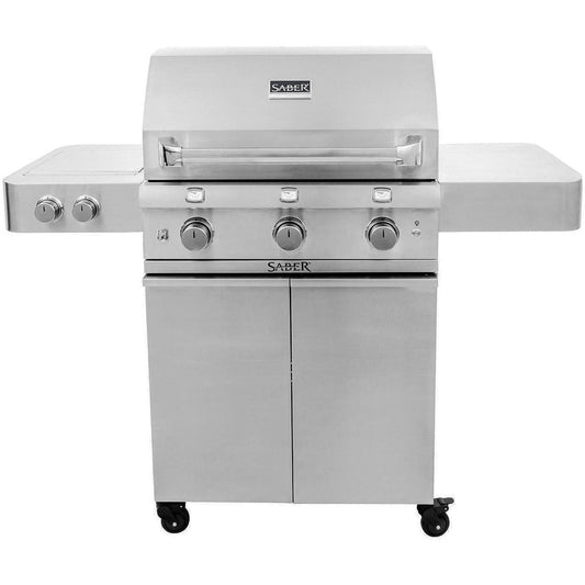 Saber Premium 500 32-Inch 3-Burner Infrared Propane Gas Grill With Dual Ring Side Burner - R50SC0017 - Image 1