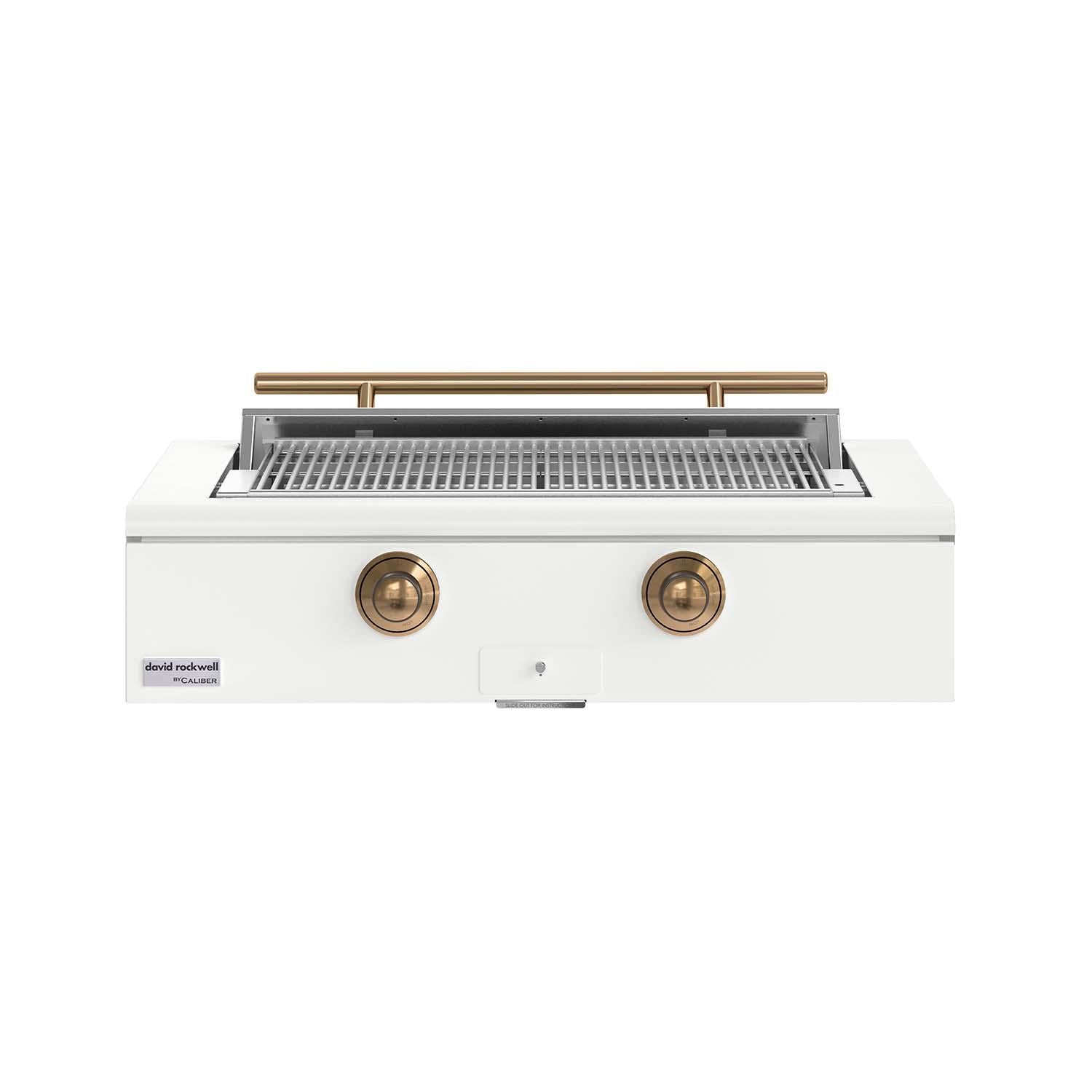 Caliber 42-in Propane Built-In Rockwell Grill - Matte White w/ Gold Hardware - CRG-42BL00-A-030-H08 - Image 1