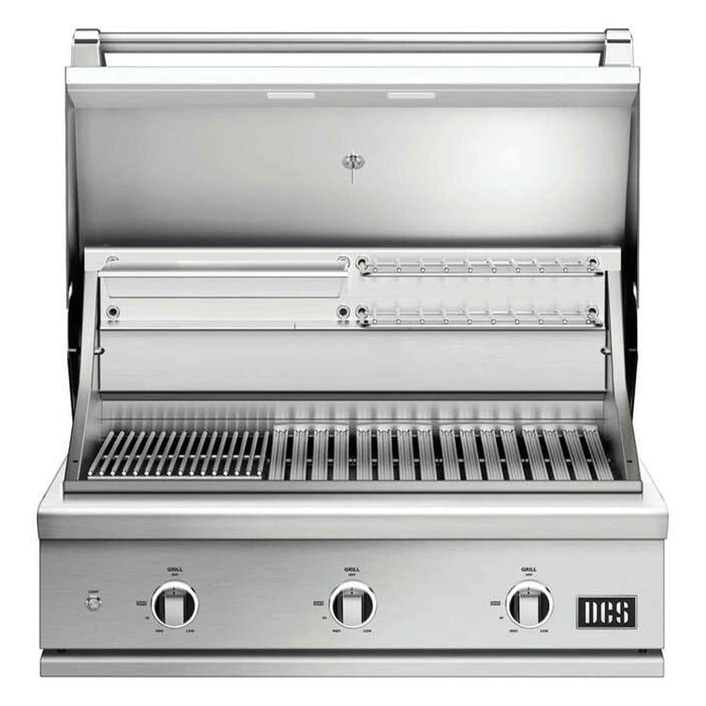 DCS Series 9 36-in 3 Burner Built-In Propane Gas Grill w/ Charcoal Smoker Box - BE1-36C-L - Image 4