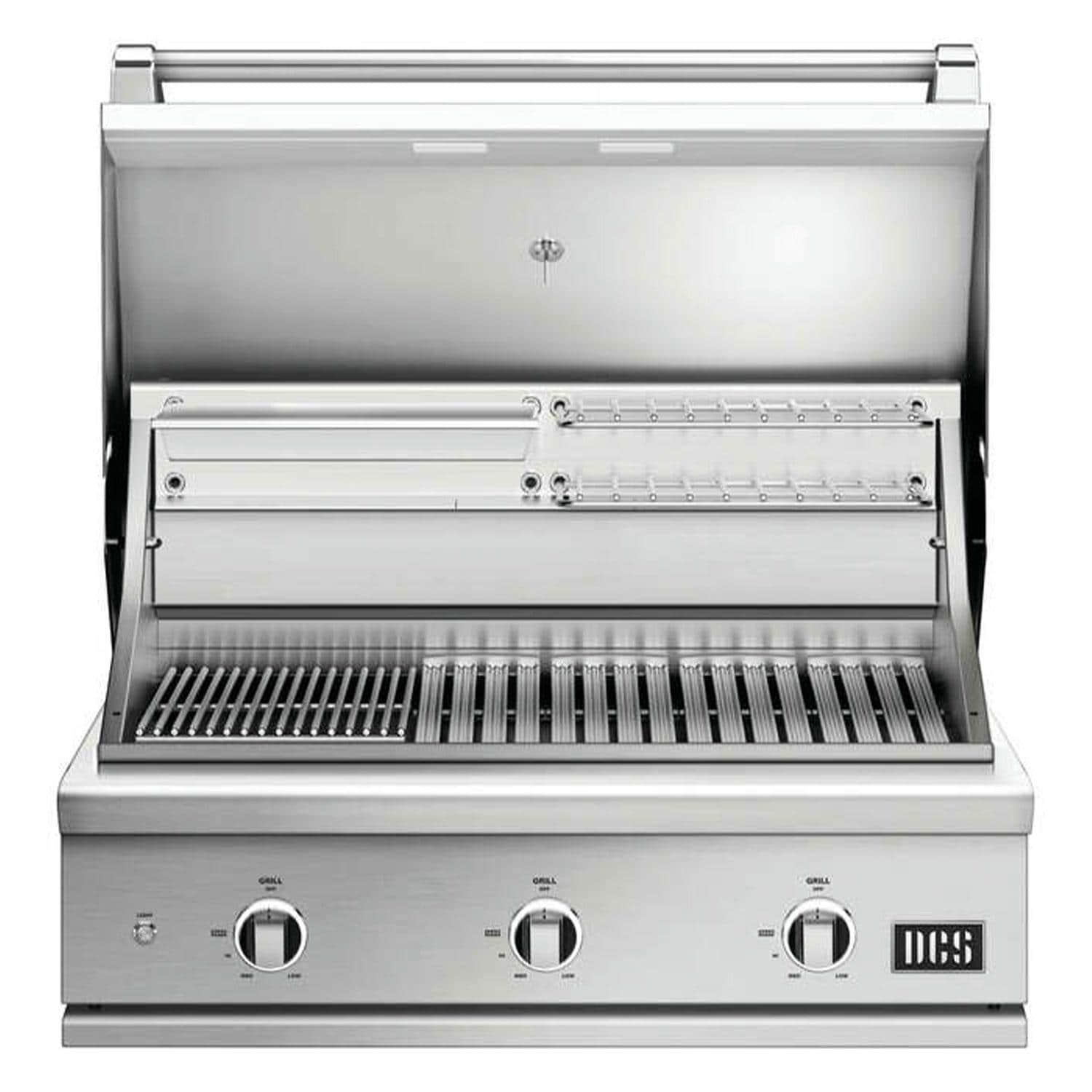 DCS Series 9 36-in 3 Burner Built-In Propane Gas Grill w/ Charcoal Smoker Box - BE1-36C-L - Image 4