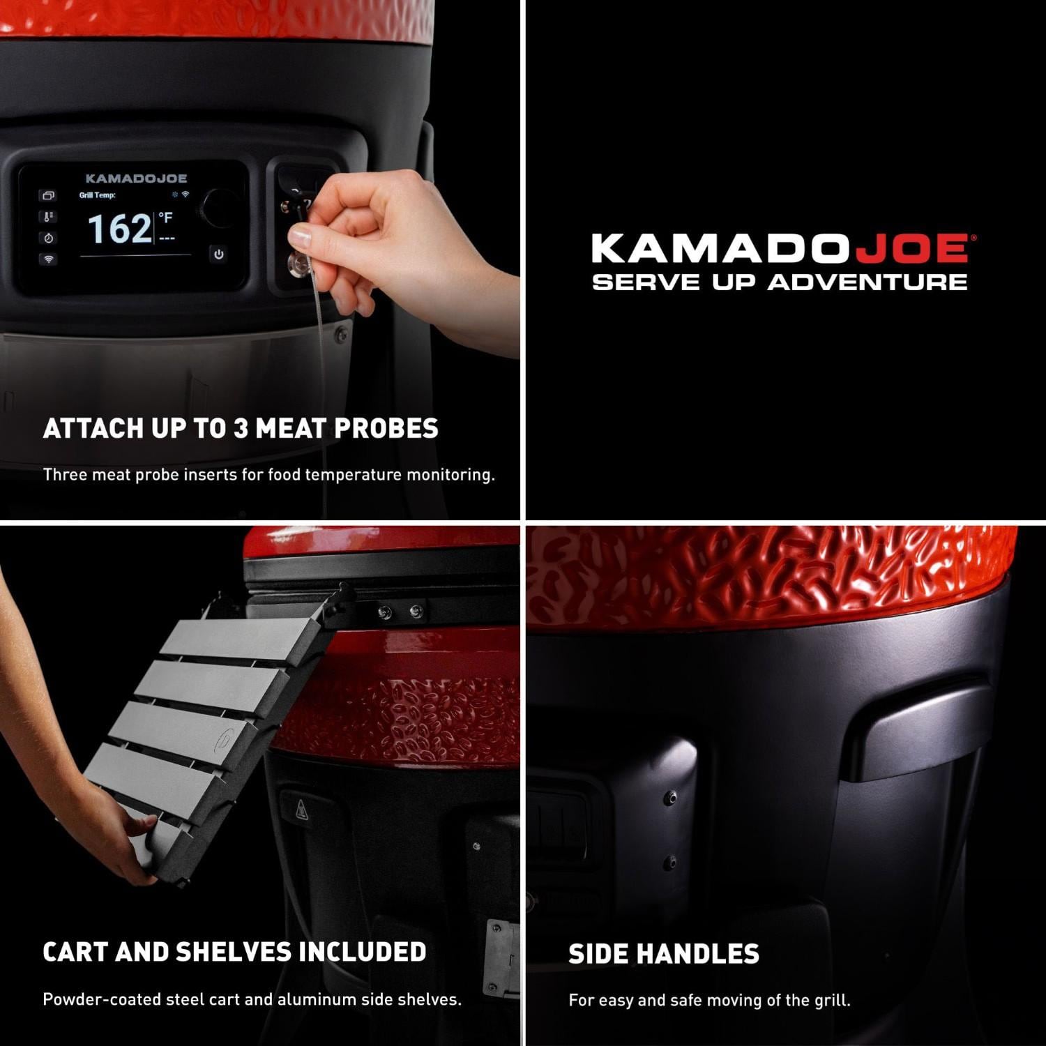 Kamado Joe Big Joe Konnected Joe Digital Charcoal Grill & Smoker w/ Auto-Ignition & Temperature Control - KJ15042425 - Image 11