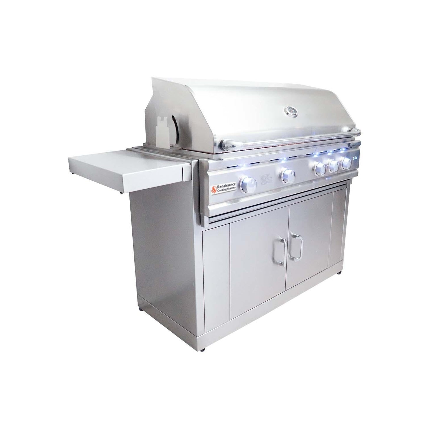 RCS Cutlass Pro 42 Inch Propane Grill w/ Ceramic Briquette Tray Flame Tamers - RON42BLPCK