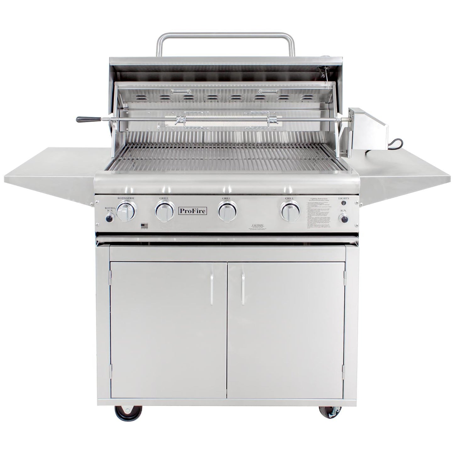 ProFire Professional Deluxe Series 36-Inch Propane Gas Grill With Rotisserie - Image 3