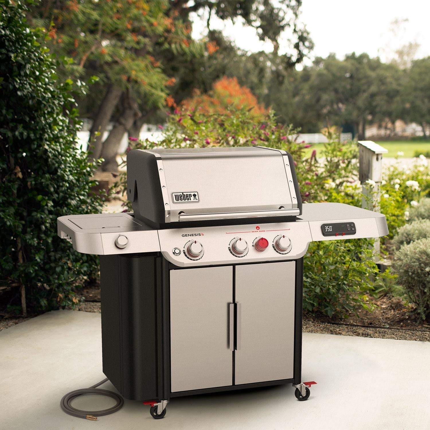 Weber Genesis SX-335 Natural Gas Smart Grill w/ Sear Zone & Side Burner - Stainless Steel - 37600001 - Image 2