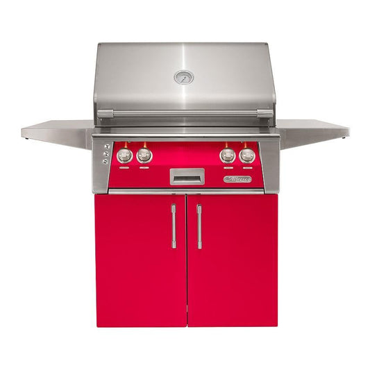Alfresco ALXE 30-Inch Freestanding Natural Gas Grill With Sear Zone And Rotisserie in Raspberry Red - ALXE-30SZC-NG-S3027 - Image 1