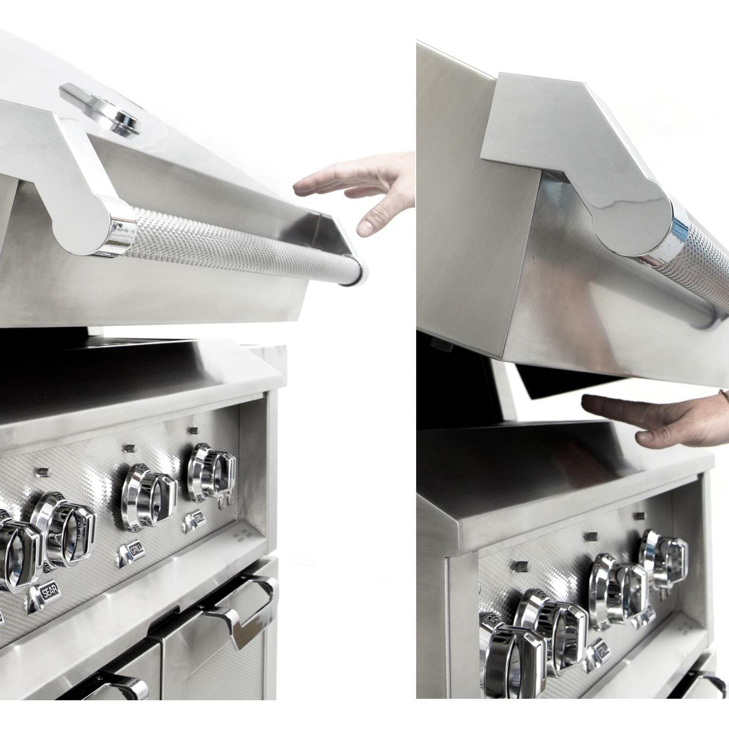Hestan 42-in Natural Gas Grill w/ Sear Burner & Rotisserie On Double Drawer & Door Tower Cart - Sol - Image 15