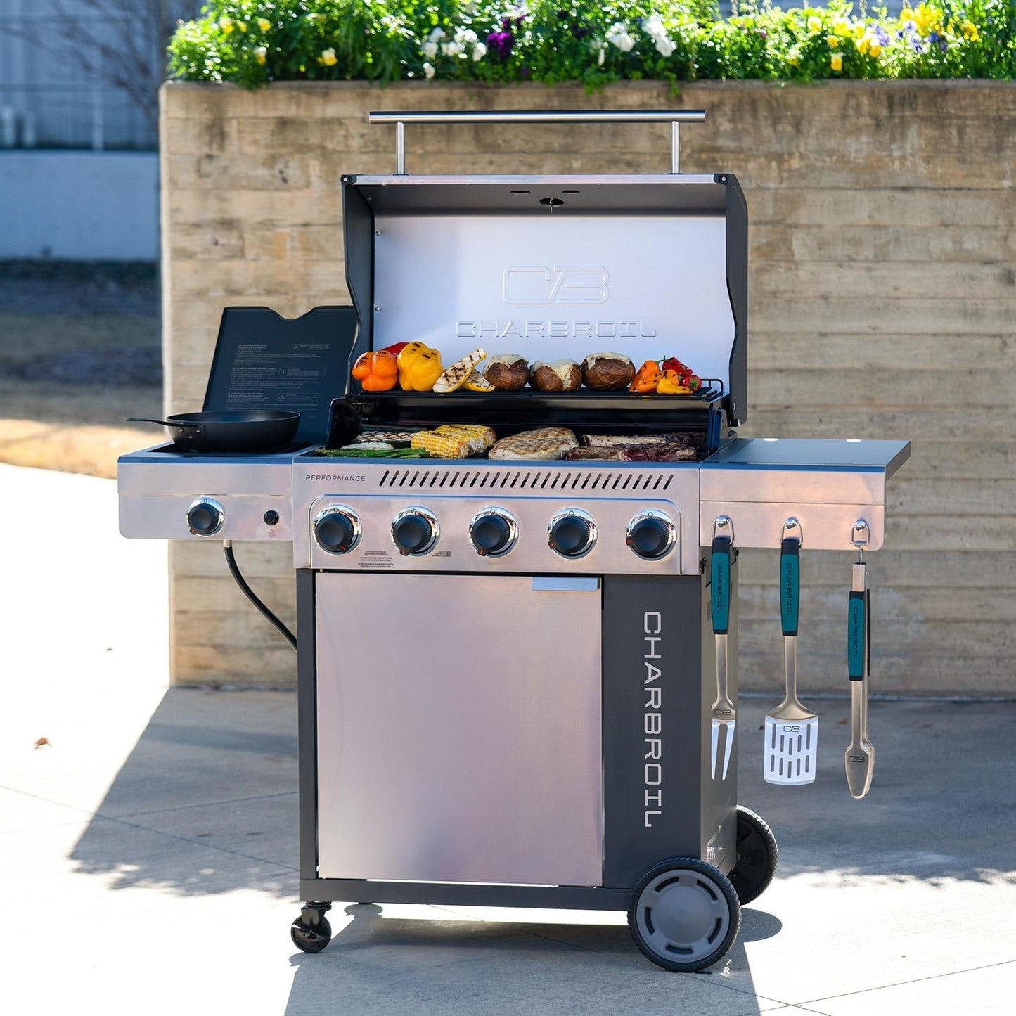 Charbroil Performance Series 5-Burner Propane Gas Grill Cabinet - Stainless - 463463225