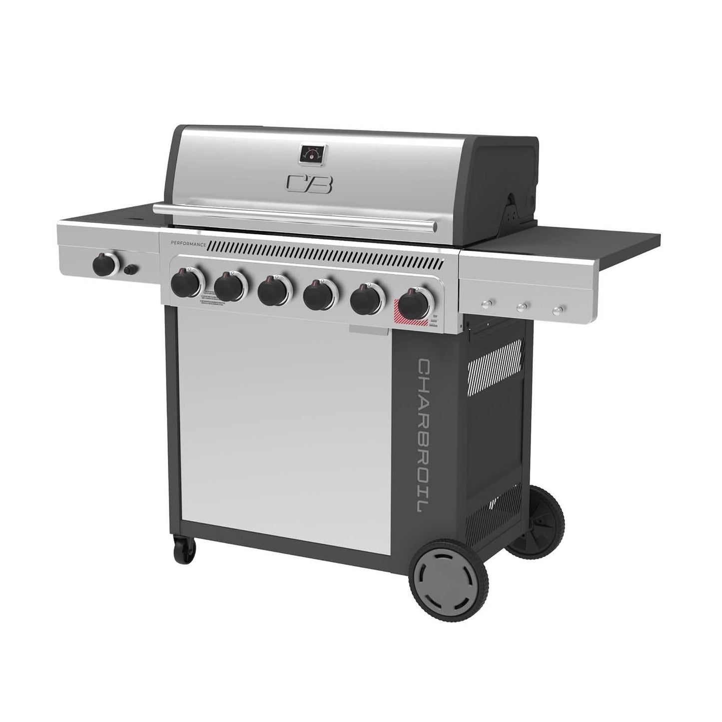 Charbroil Performance Series 6-Burner Propane Gas Grill Cabinet - Grey & Stainless - 463286125