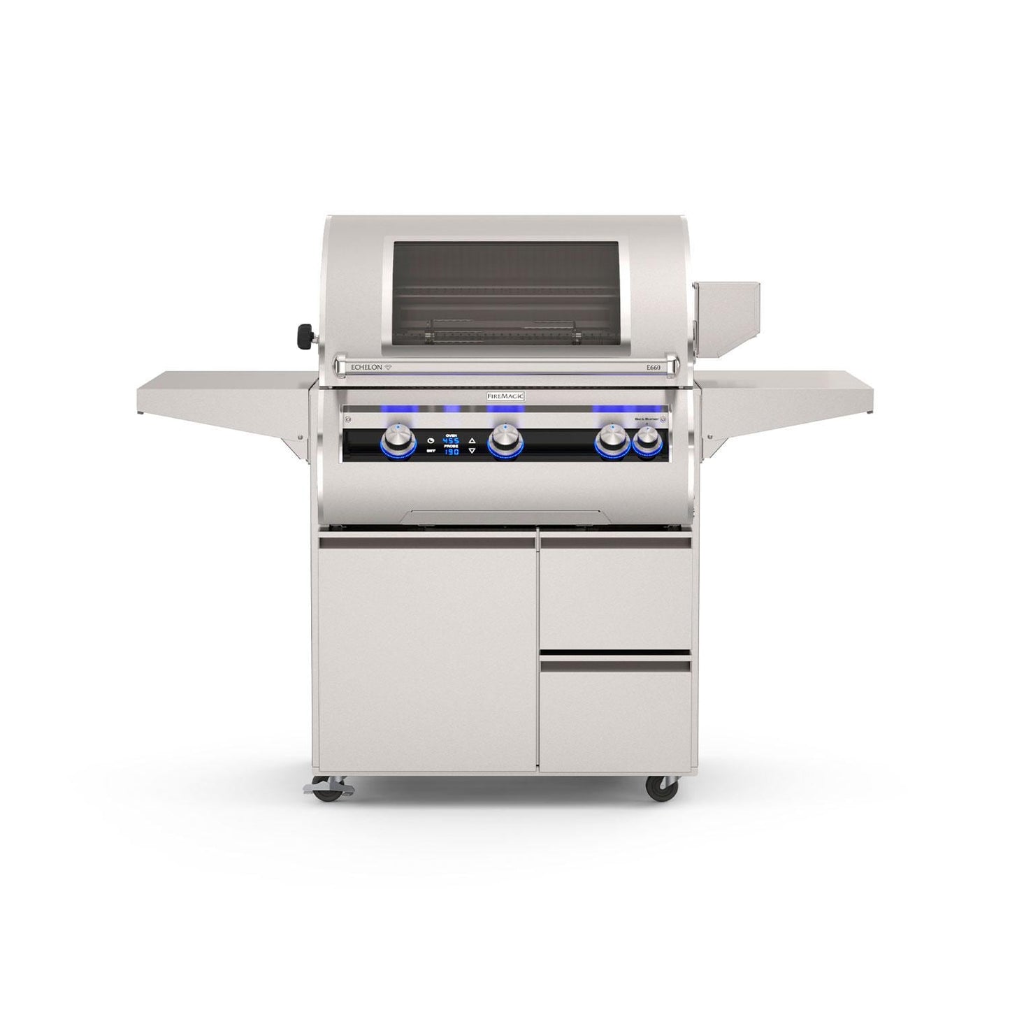 Fire Magic Echelon Diamond E660i 30-Inch Freestanding Natural Gas Grill w/ Rotisserie, Left Side Infrared Burner, Magic Window & Analog Thermometer - Image 1
