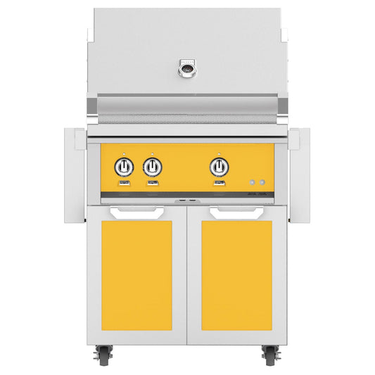 Hestan 30-Inch Natural Gas Grill W/ Sear Burner & Rotisserie On Double Door Tower Cart - Sol - GMBR30-NG-YW - Image 1