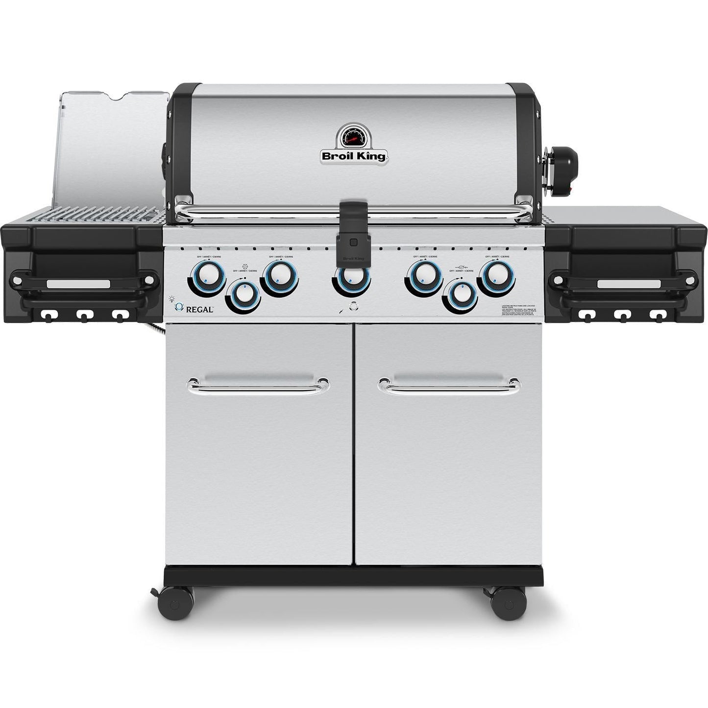 Broil King Regal S 590 PRO IR 5-Burner Natural Gas Grill With Rotisserie & Infrared Side Burner - Stainless Steel - 958947 - Image 1