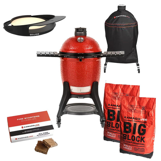 Kamado Joe Classic III Bundle w/KJ1504091 Grill, Cart, Cover, DoJoe & 2 Bags Lump Charcoal + 1 Box Firestarter - CLASSIC3PKG1 - Image 1