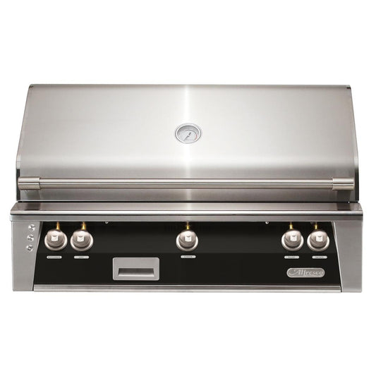 Alfresco ALXE 42-Inch Built-In Natural Gas Grill With Sear Zone And Rotisserie in Jet Black Gloss - ALXE-42SZ-NG-S9005 - Image 1