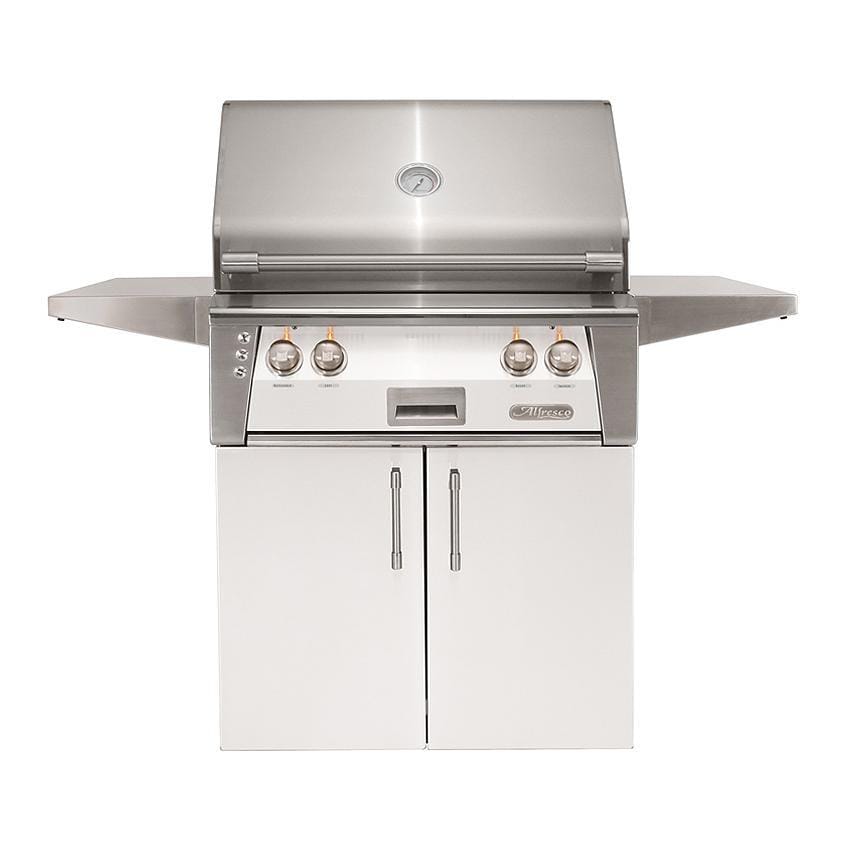 Alfresco ALXE 30-Inch Freestanding Natural Gas Grill With Sear Zone And Rotisserie in Signal White Gloss - ALXE-30SZC-NG-S9003 - Image 1