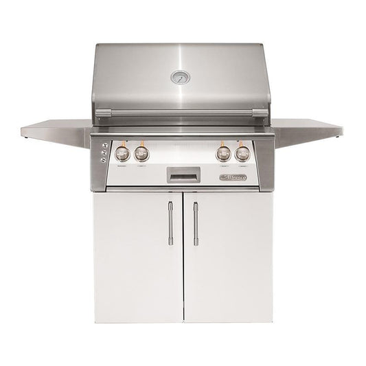 Alfresco ALXE 30-Inch Freestanding Natural Gas Grill With Sear Zone And Rotisserie in Signal White Gloss - ALXE-30SZC-NG-S9003 - Image 1