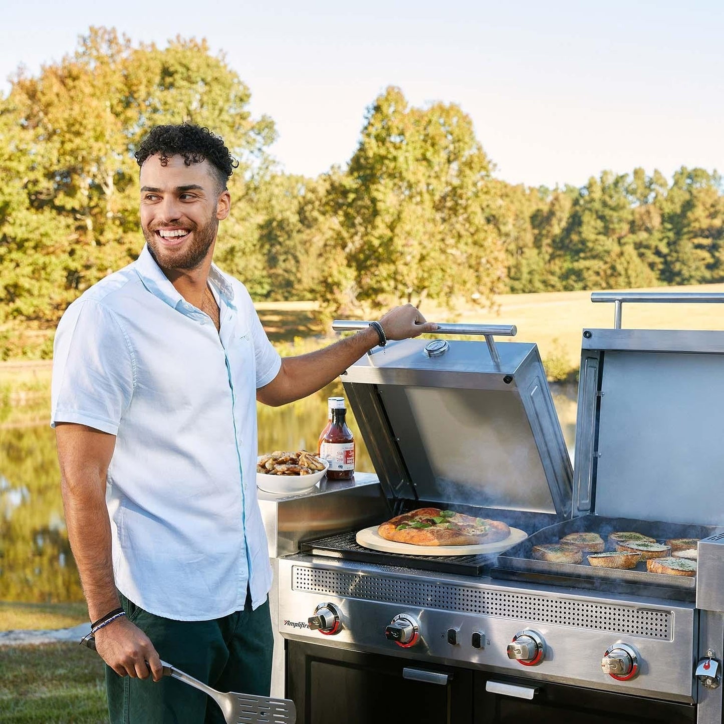 Charbroil Medallion Series Vista Propane Gas Grill & Griddle Outdoor Kitchen - 463259423 - Image 7