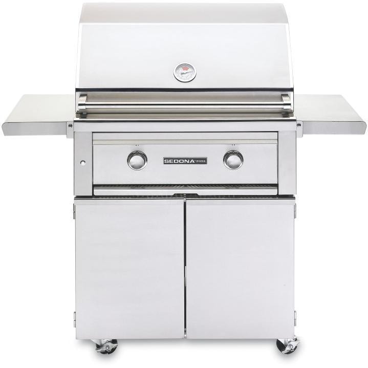 Lynx Sedona 30 Inch Natural Gas Grill On Cart w/ One ProSear & One SS Tube Burner - Image 1