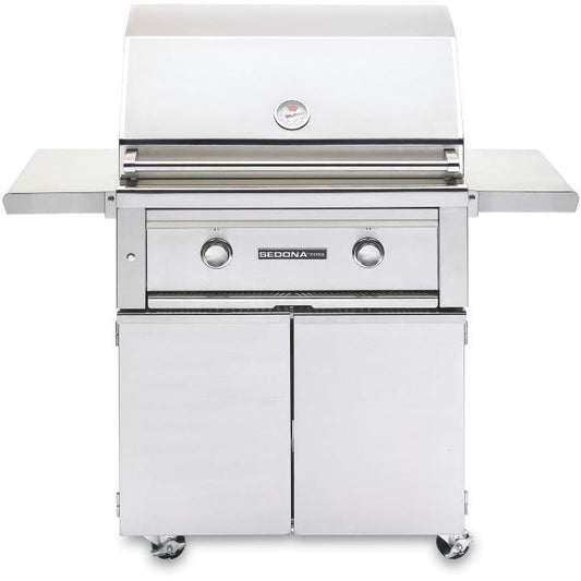 Lynx Sedona 30 Inch Natural Gas Grill On Cart w/ One ProSear & One SS Tube Burner - Image 1